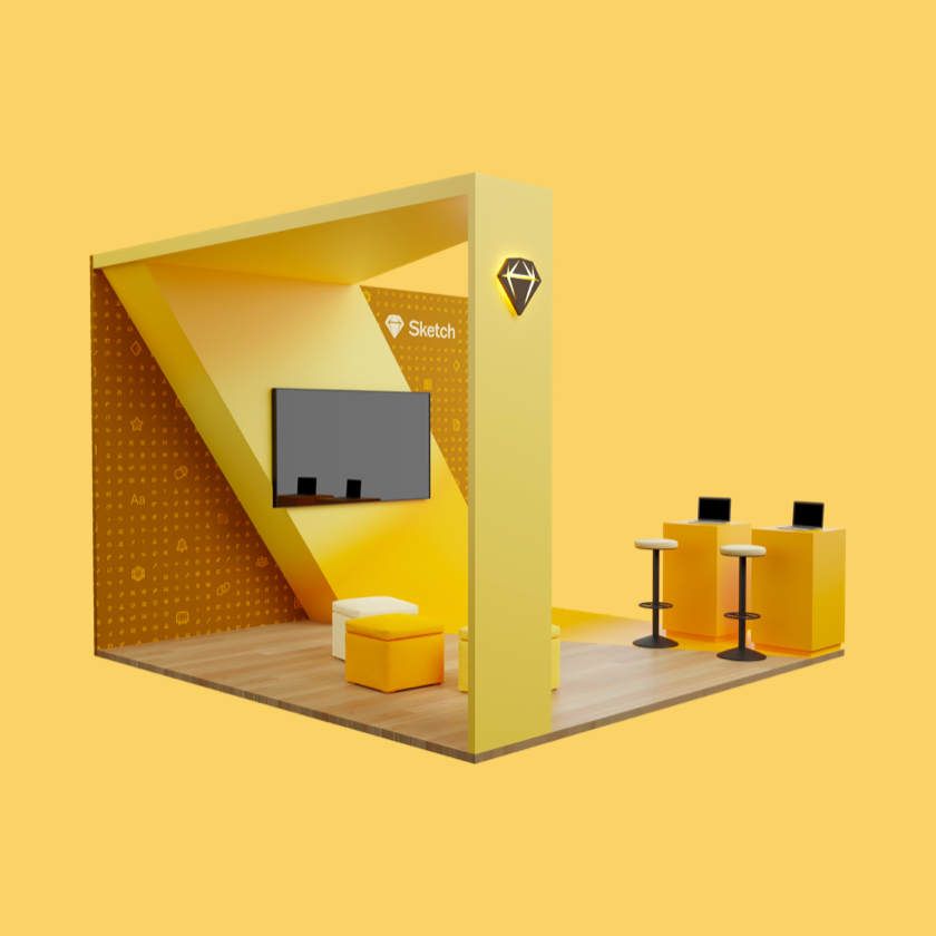 Conference booth concept render