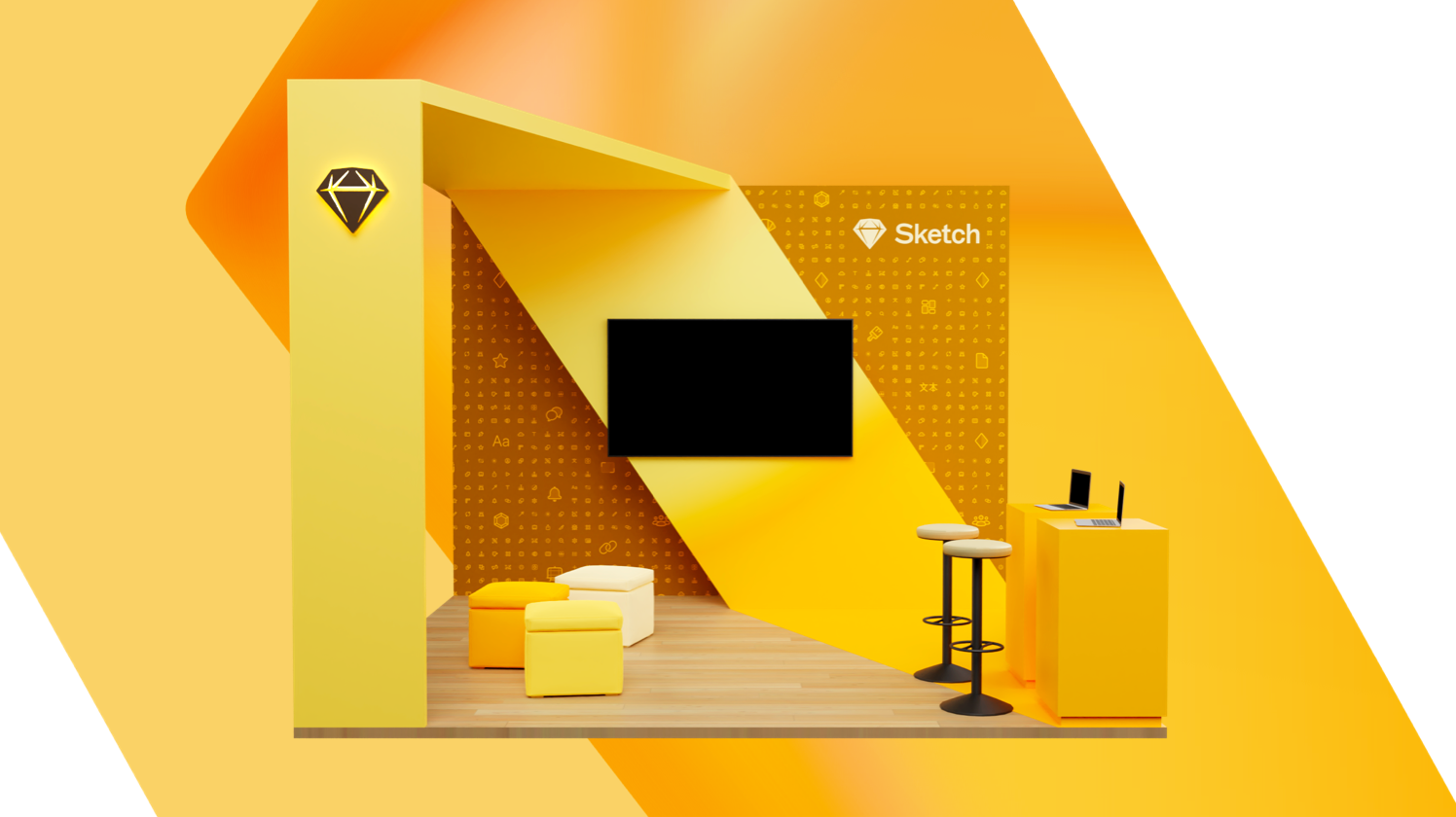 Conference booth full scene