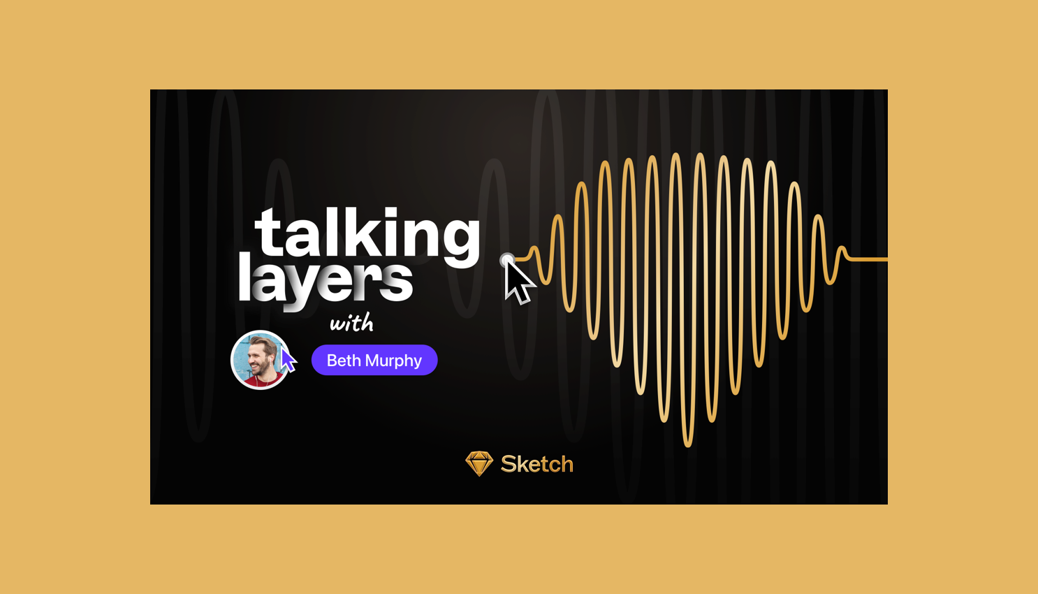 Podcast promotional hero composition