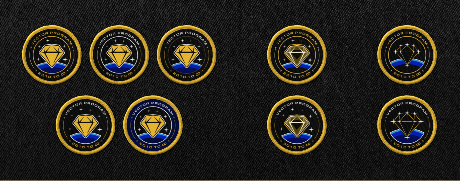 Patch applications on dark strip