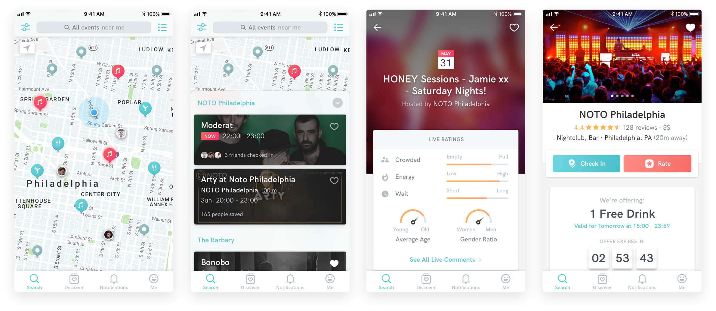 Clinky look and feel exploration across app screens