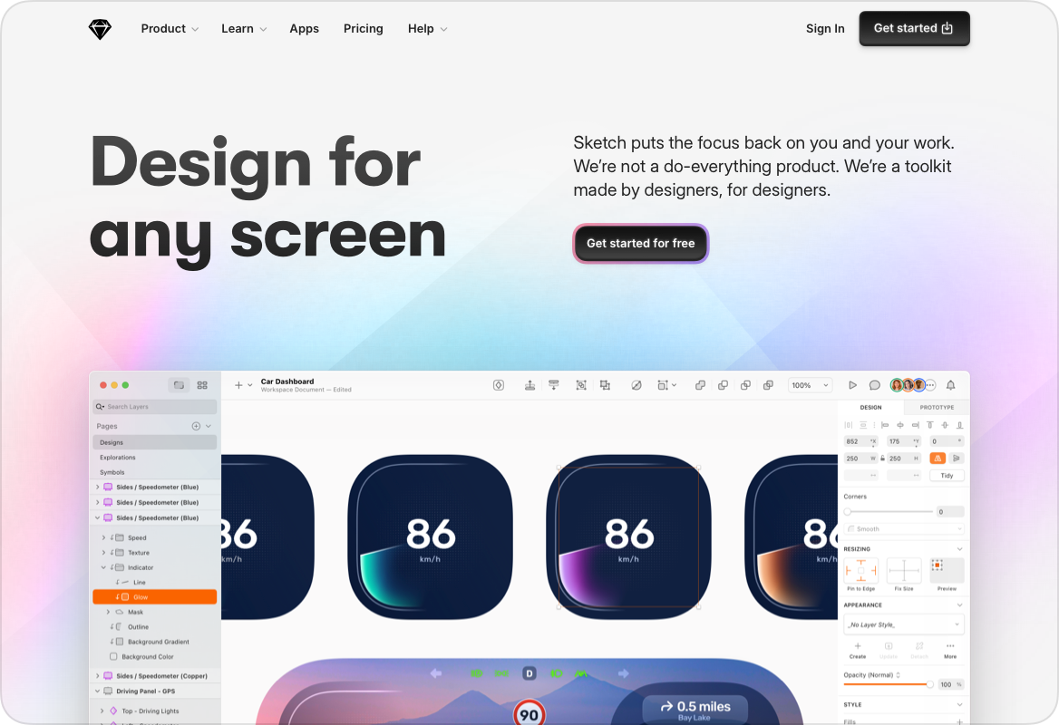 Direction exploration card, concept one