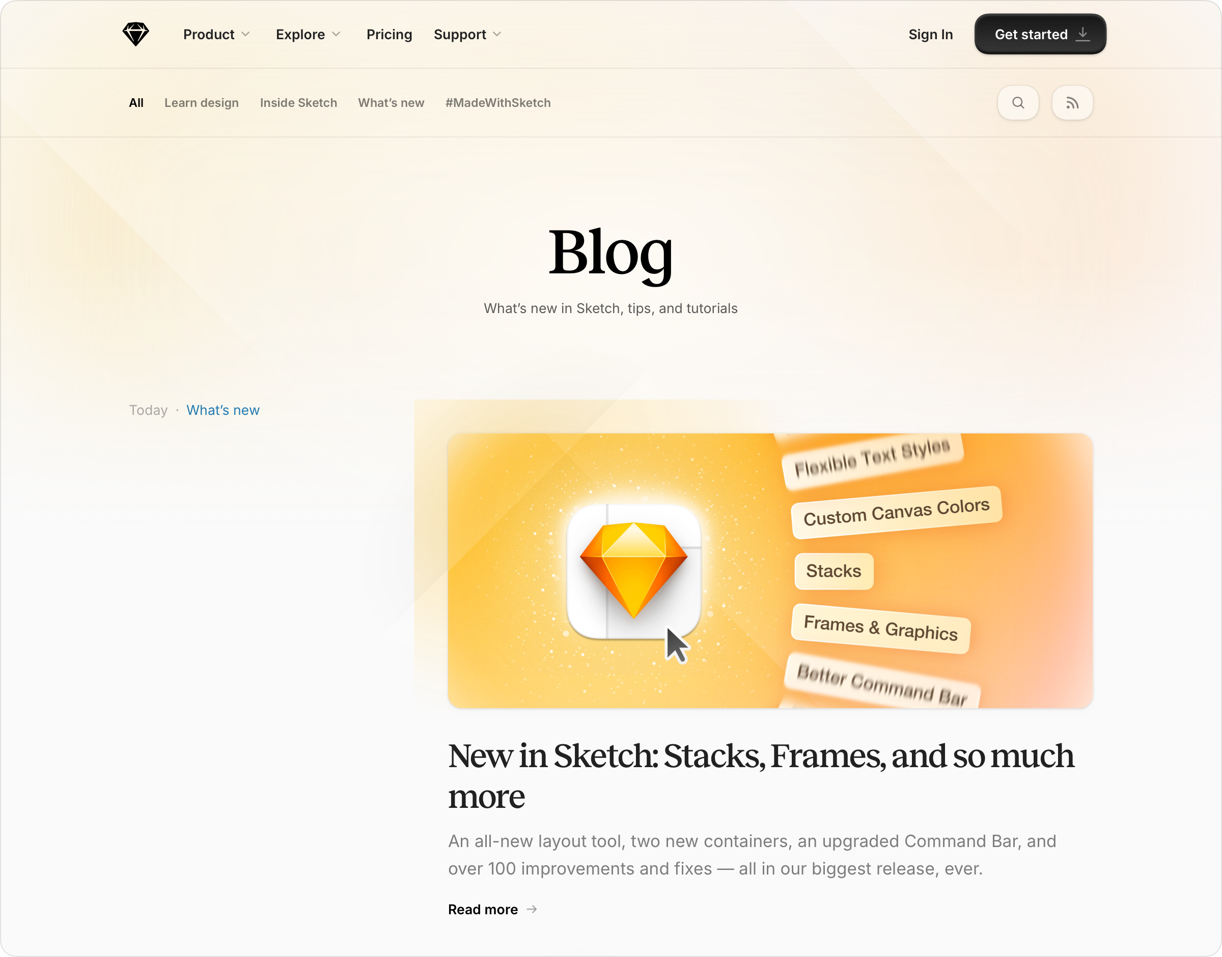 Blog and editorial layout exploration